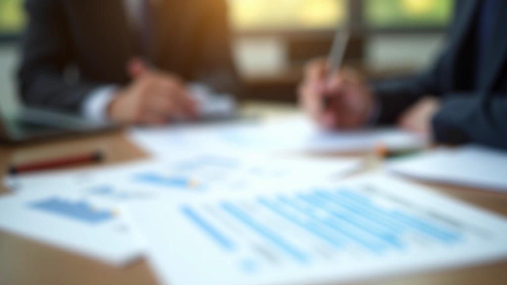 Ausgedruckte Statistikberichte und Grafiken auf einem Schreibtisch mit Notizen und Markierungen